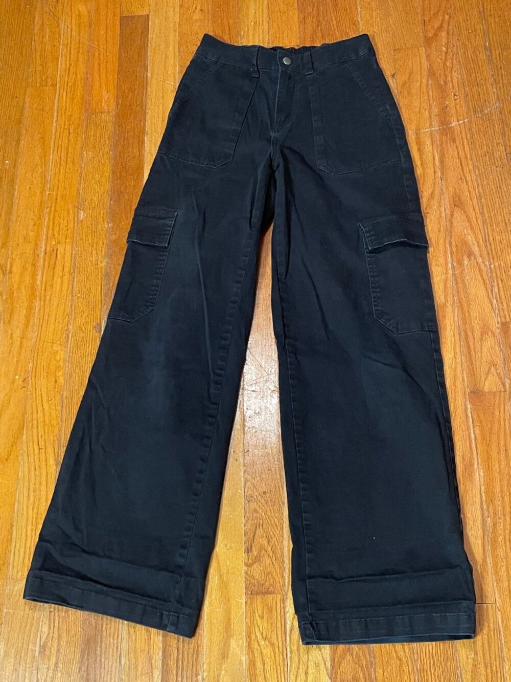 Wild Fable Wide Leg Cargo Pants Black Womens Size XS